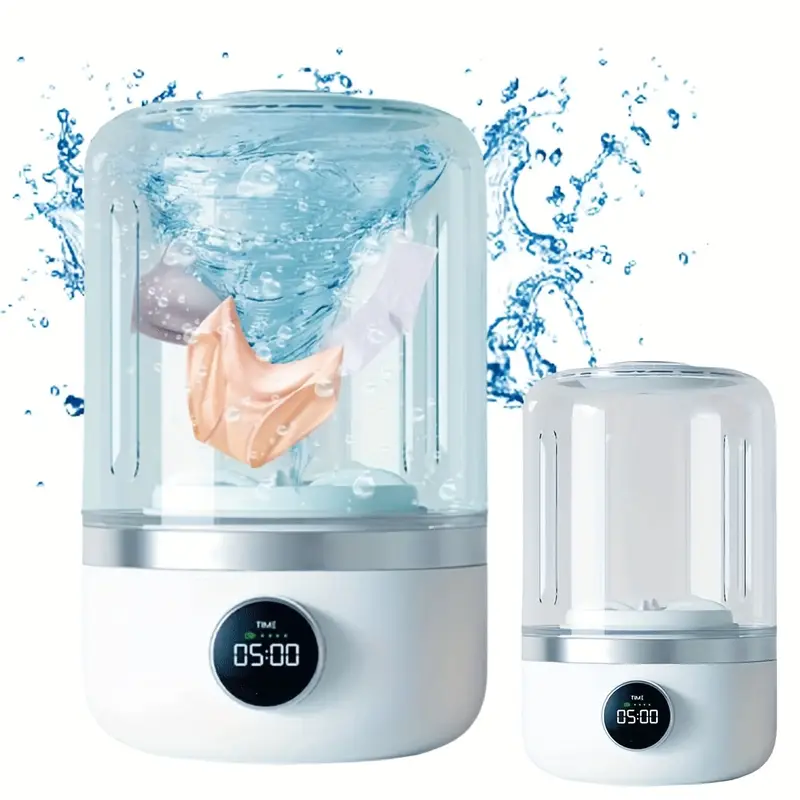 Mini Rechargeable Washing Machine – Portable Clothes Washer