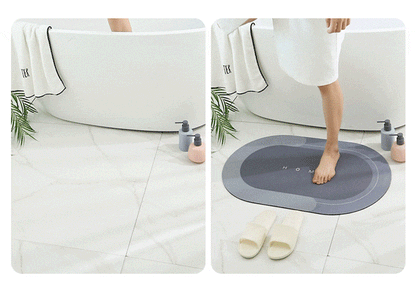 2PC Anti‑Slip Bathroom Mat – Fast‑Drying, Water‑Absorbent Floor Mat (Large 2.25 x 1.5 ft)