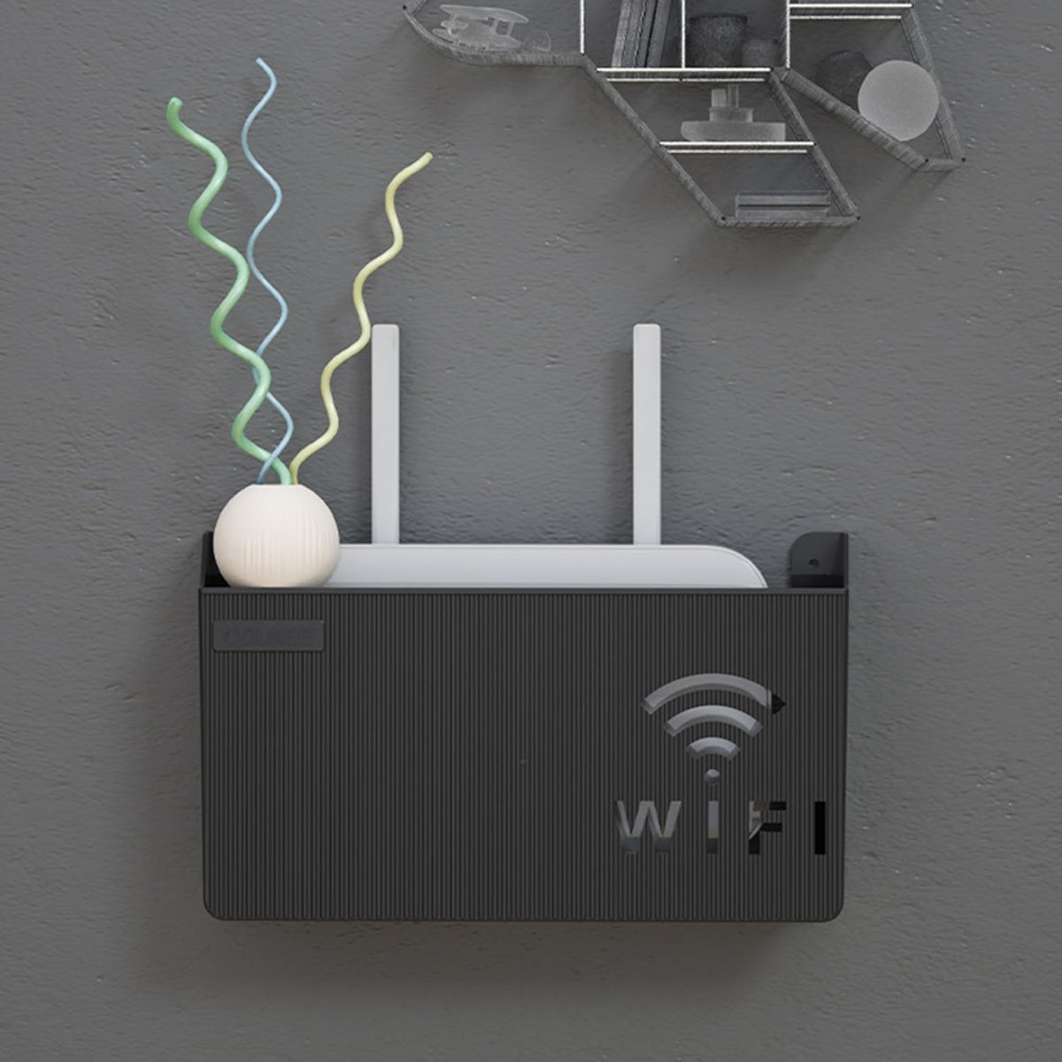 WiFi Router Storage Box – Wall Mounted Cable Organizer Cover