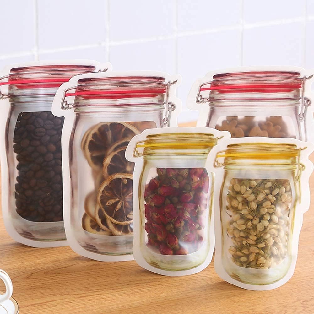 Mason Jar Bag with Zipper (Pack of 3)