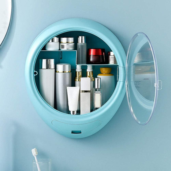 Wall-Mounted Oval Shape Organizer – Cosmetic & Accessory Storage Box