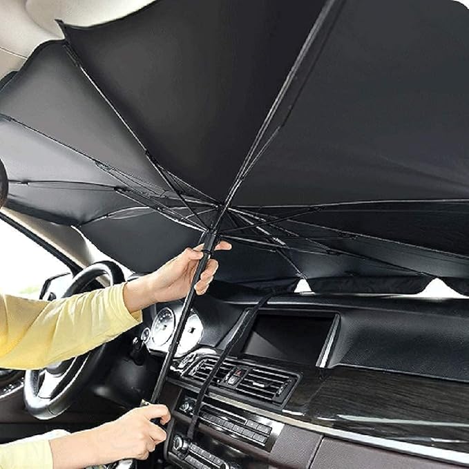 Foldable Car Windshield Sunshade Umbrella – UV Blocker & Thermal Heat Shield