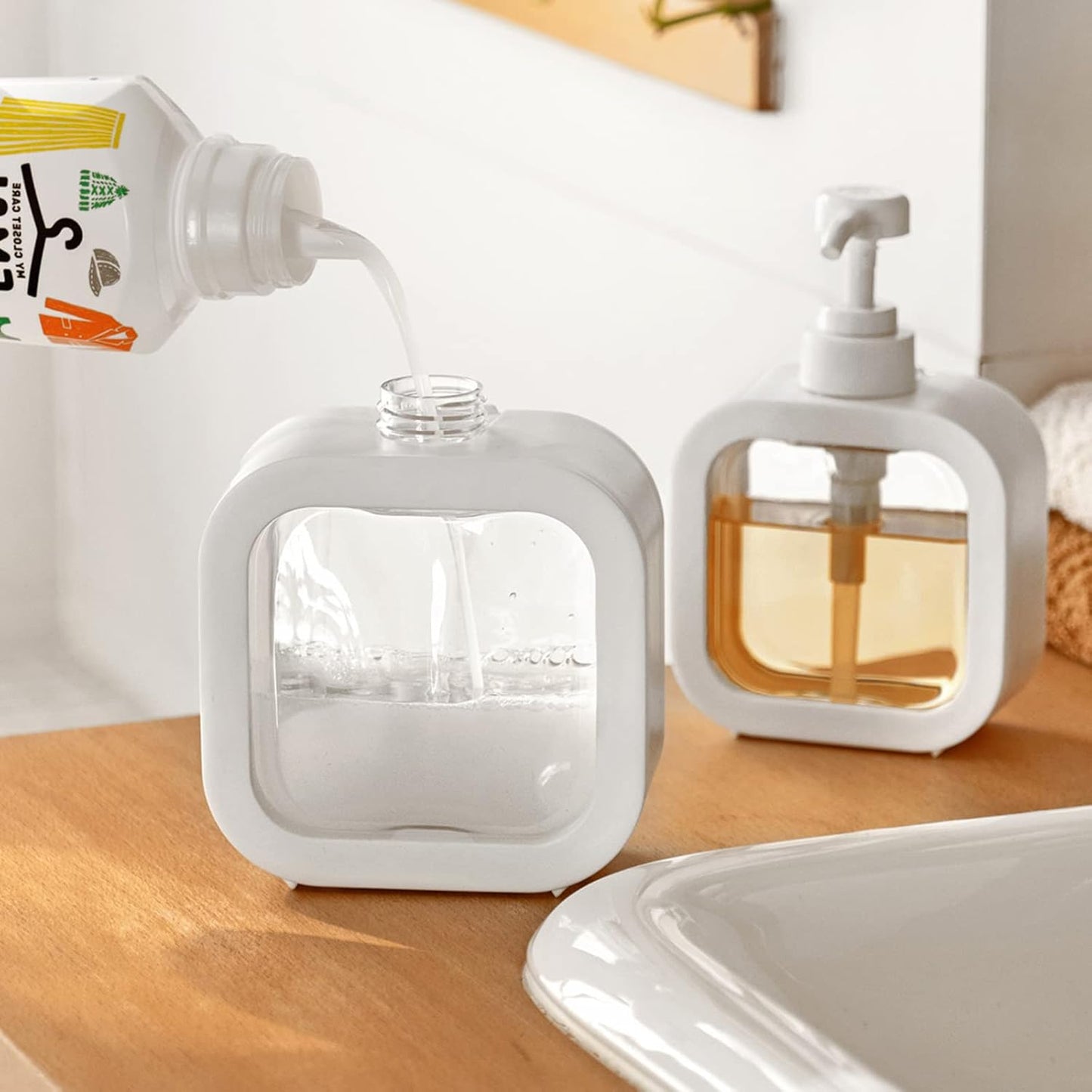 Refillable Soap & Lotion Dispenser – Shampoo & Hand Wash Bottle 300ml / 500ml