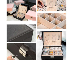 Large Leather Jewelry Storage Box