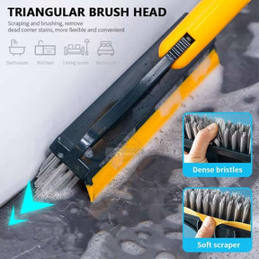 2 In 1 Floor Scrub Brush Rotating With Long Handle