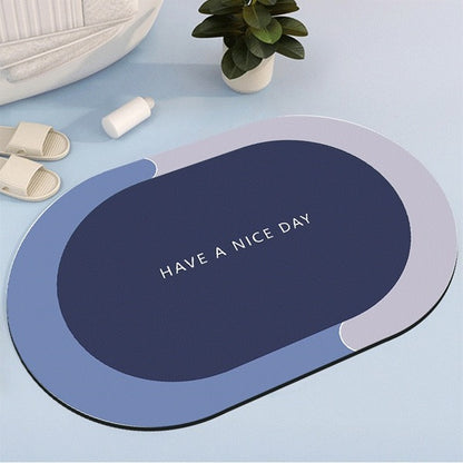 2PC Anti‑Slip Bathroom Mat – Fast‑Drying, Water‑Absorbent Floor Mat (Large 2.25 x 1.5 ft)