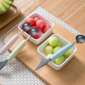 2-in-1 Fruit Carving Knife And Scoop Ice Cream Spoon