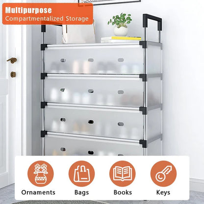 Dustproof Shoe Rack Organizer | 5/6/7 Layer Waterproof Shoe Stand | Space-Saving Storage Shelf for Home