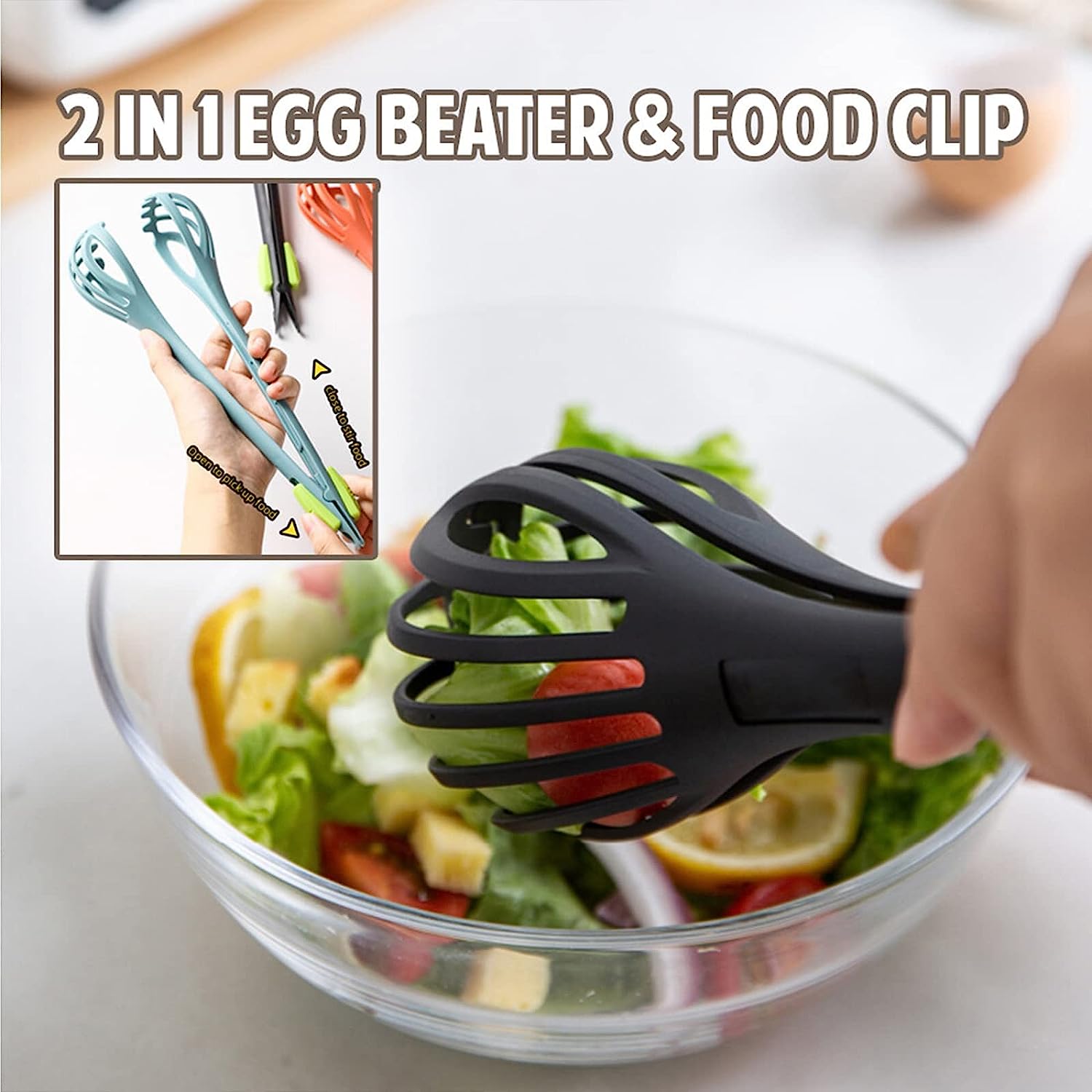 2 In 1 Egg Beater And Food Clip