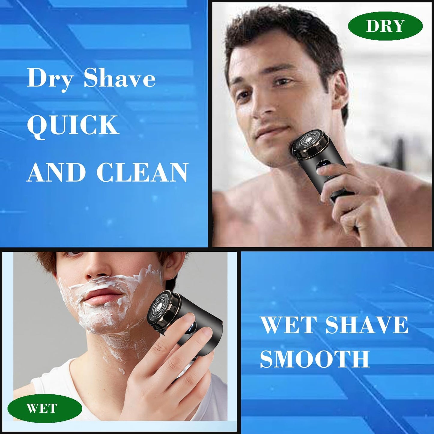 Portable Electric Mini Shaver – Rechargeable Pocket Razor with Digital Display for Men