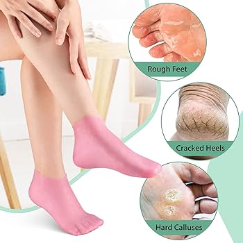 Soft Touch Silicone Socks – Foot Care, Heel Repair & Pedicure Moisturizing Socks