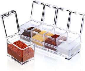 Four In One Crystal Clear Seasoning Box