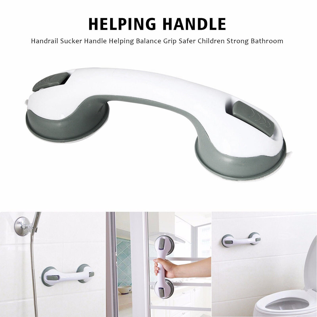Premium Suction Grab Bar | Bathroom Safety Support Handle for Elderly & Kids