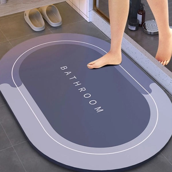 2PC Anti‑Slip Bathroom Mat – Fast‑Drying, Water‑Absorbent Floor Mat (Large 2.25 x 1.5 ft)