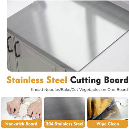 Stainless Steel Kitchen Cutting Board, Hygienic & Easy to Clean, Cutting Board