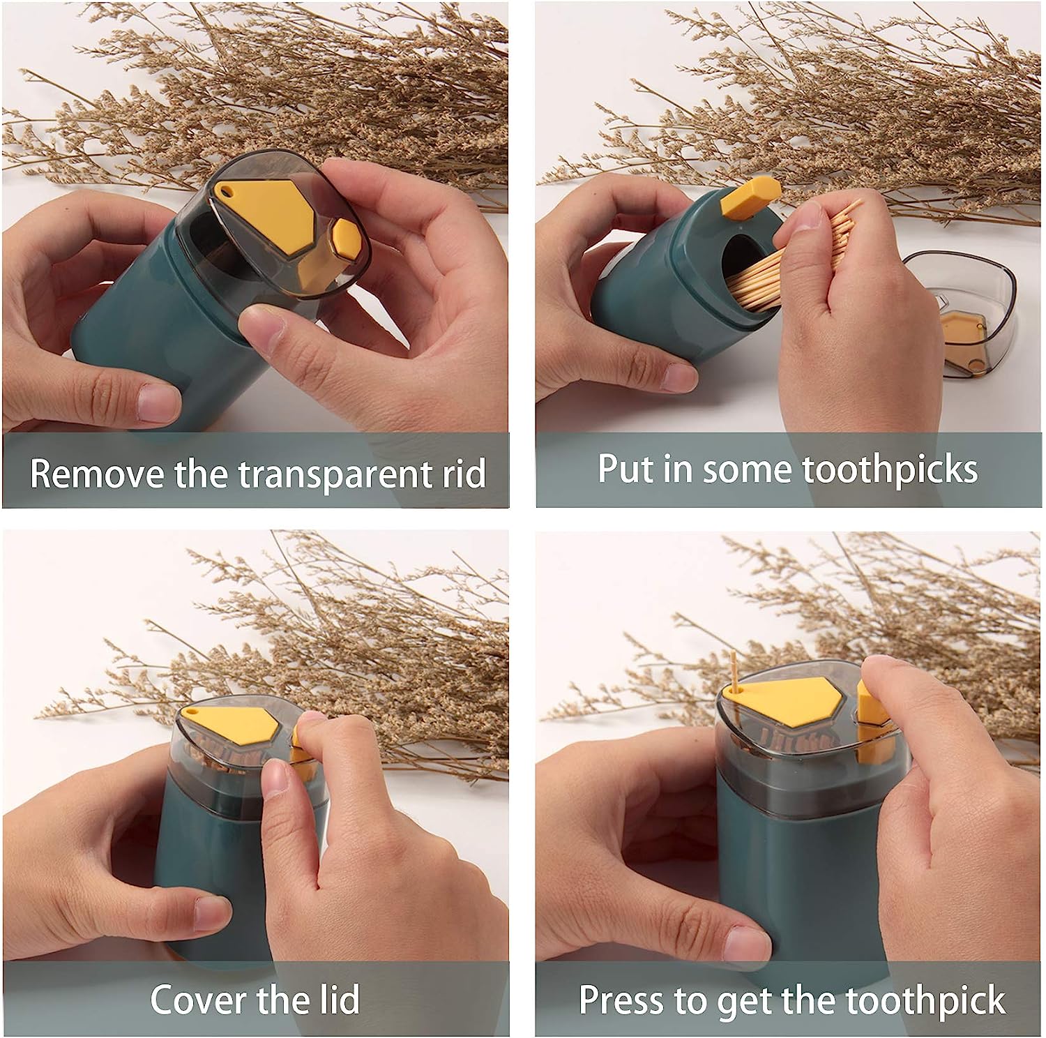 Push And Up Toothpicks Holder