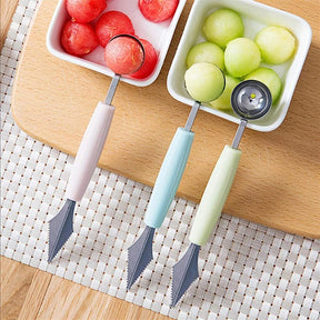 2-in-1 Fruit Carving Knife And Scoop Ice Cream Spoon