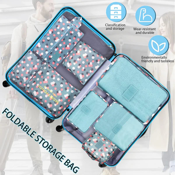 6 in 1 Travel Organizer Bags - Space‑Saving Suitcase Organizer Set