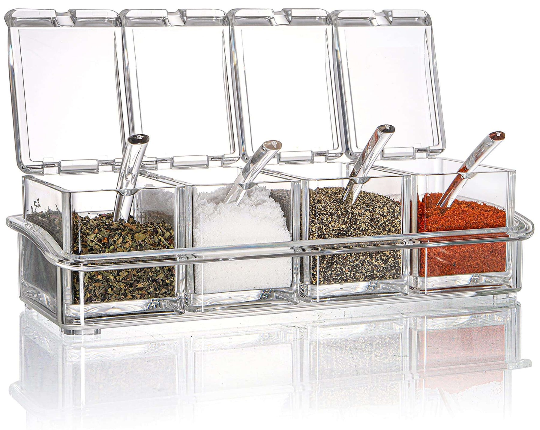 Four In One Crystal Clear Seasoning Box