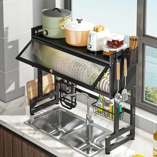 Over The Sink Cabinet Rack – Multi-Functional Kitchen Storage Organizer