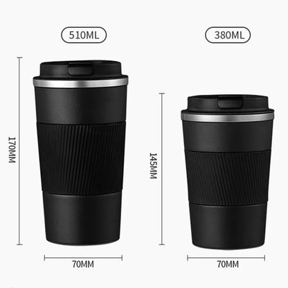 510ML Travel Coffee Mug – Stainless Steel Thermal Cup with Leakproof Lid