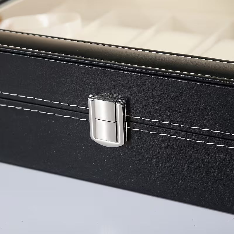 12 Slots Premium Watch Organizer Box – Elegant Watch Storage Leather Case