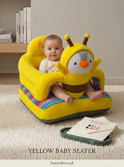 Yellow Baby Sofa Seater Soft Plush Support Chair for Babies