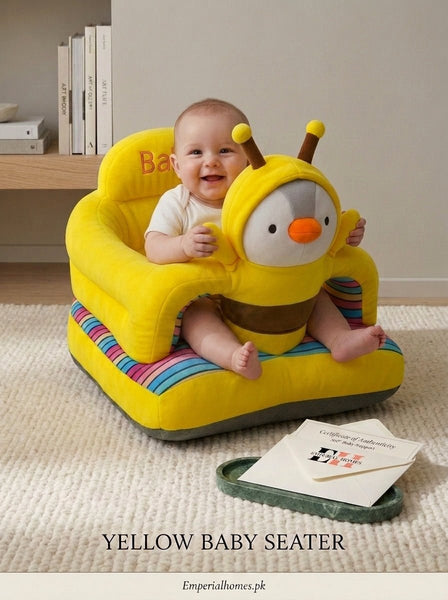 Yellow Baby Sofa Seater Soft Plush Support Chair for Babies
