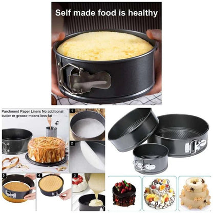 3-Piece Round Cake Pan Set – Non-Stick Baking Pans for Layered & Tiered Cakes