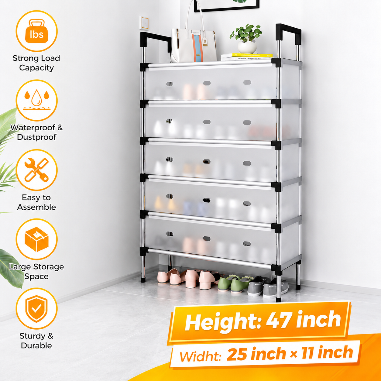 Dustproof Shoe Rack Organizer | 4/5/6/7 Layer Waterproof Shoe Stand | Space-Saving Storage Shelf for Home