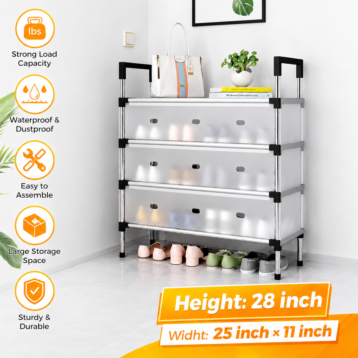 Dustproof Shoe Rack Organizer | 4/5/6/7 Layer Waterproof Shoe Stand | Space-Saving Storage Shelf for Home