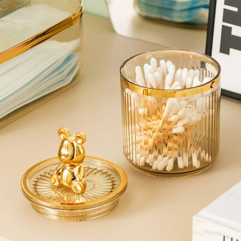 Cute Bear-Themed Cotton Storage Organizer – Fabric Basket