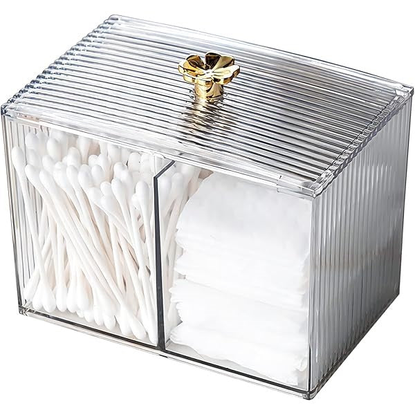 Double Multifunction Makeup Cotton Pad Box – Vanity Organizer