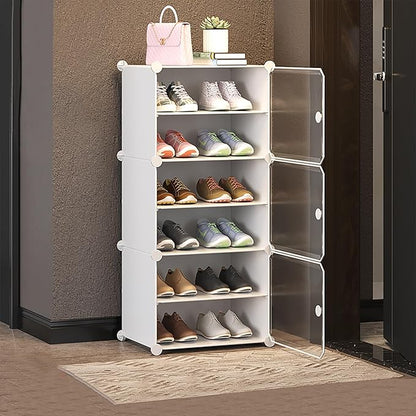 Dustproof Multi-Layer Shoe Cabinet with Doors
