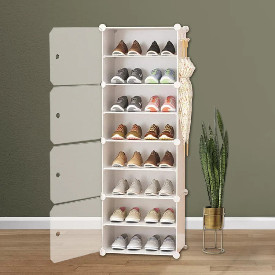 Dustproof Multi-Layer Shoe Cabinet with Doors