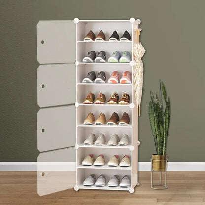 Dustproof Multi-Layer Shoe Cabinet with Doors