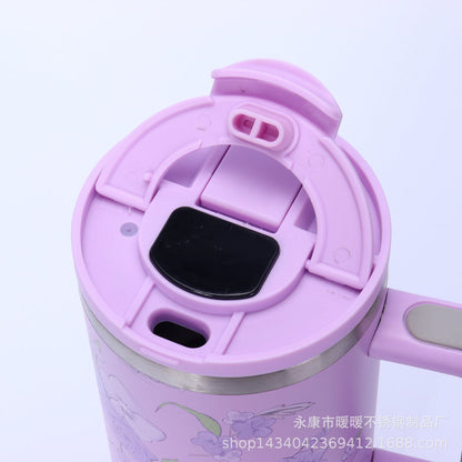 Hot & Cold Tumbler with Digital Temperature Display 1.18L / 40 OZ - Insulated Stainless Steel with Handle & Straw | BPA-Free