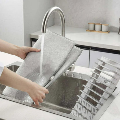 Foldable Dish Drying Pad with Rack | Super Absorbent Kitchen Counter Mat