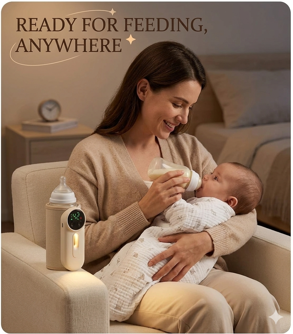 Smart Portable Baby Bottle Warmer – Fast & Safe Milk Heating