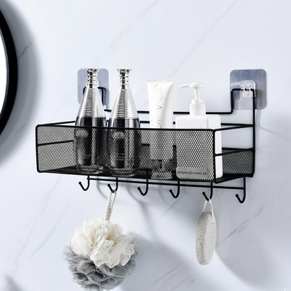 Self Adhesive Iron Rack – No Drill Wall-Mounted Storage Shelf