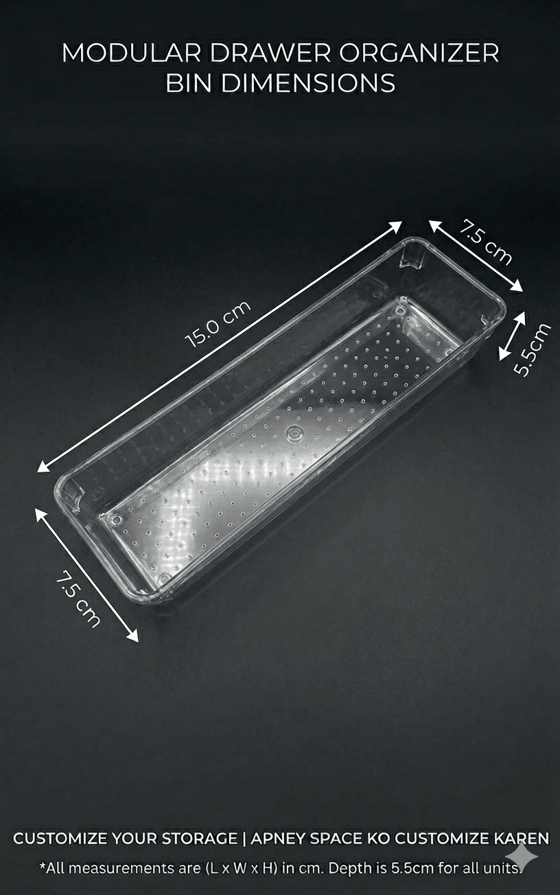 Clear Acrylic Drawer Organizer Bins | Modular Storage Trays