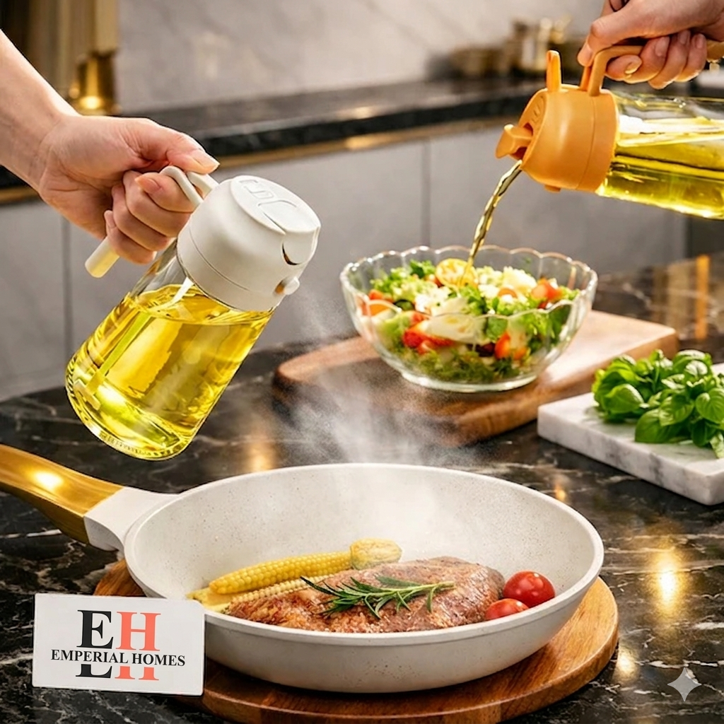 2-in-1 Glass Oil Sprayer & Dispenser Bottle