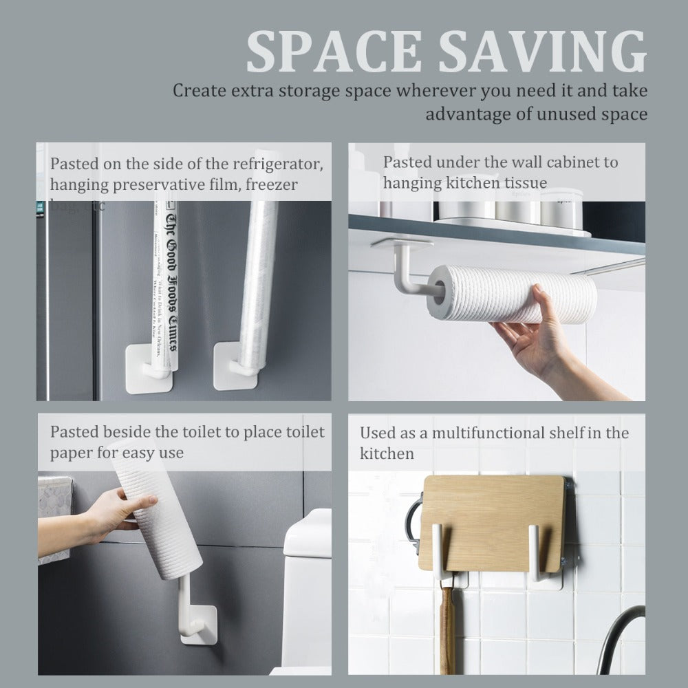 L Shape Multipurpose Holder (Pack of 2) – Self-Adhesive Wall Mount Organizer