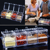 Four In One Crystal Clear Seasoning Box