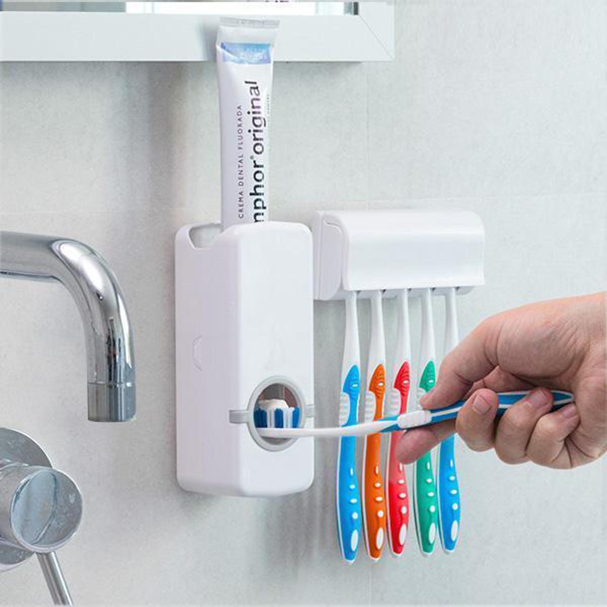 Toothpaste Dispenser With Holder