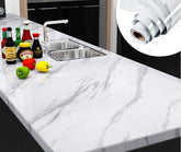 Self-Adhesive Marble Sheet – Oil & Heat Resistant Kitchen Wallpaper