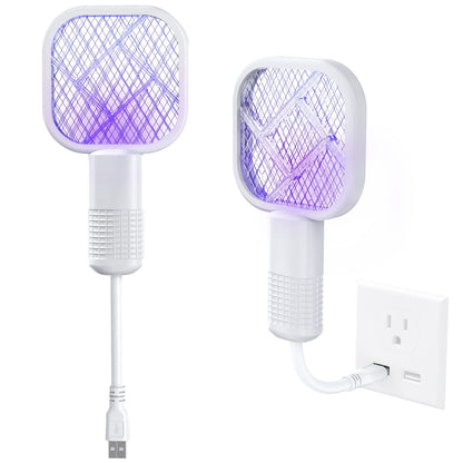 Electric Mosquito Killer Racket with 2-in-1 LED Flashlight – Rechargeable Bug Zapper