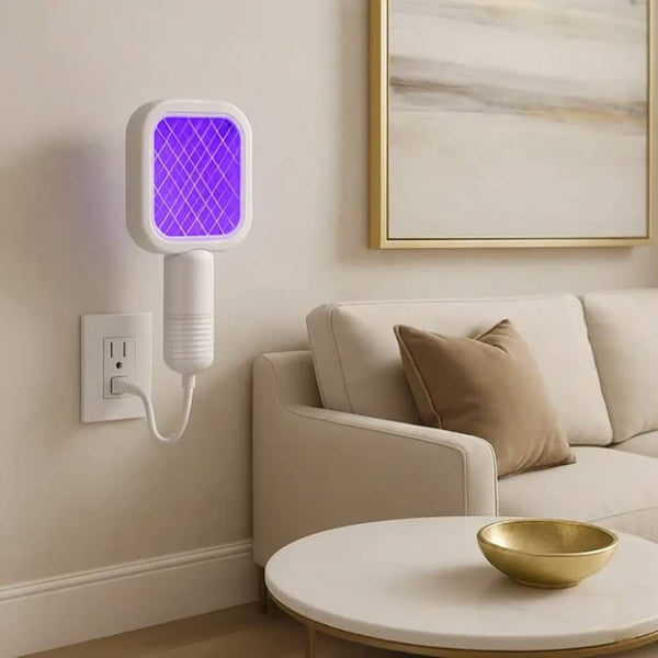 Electric Mosquito Killer Racket with 2-in-1 LED Flashlight – Rechargeable Bug Zapper
