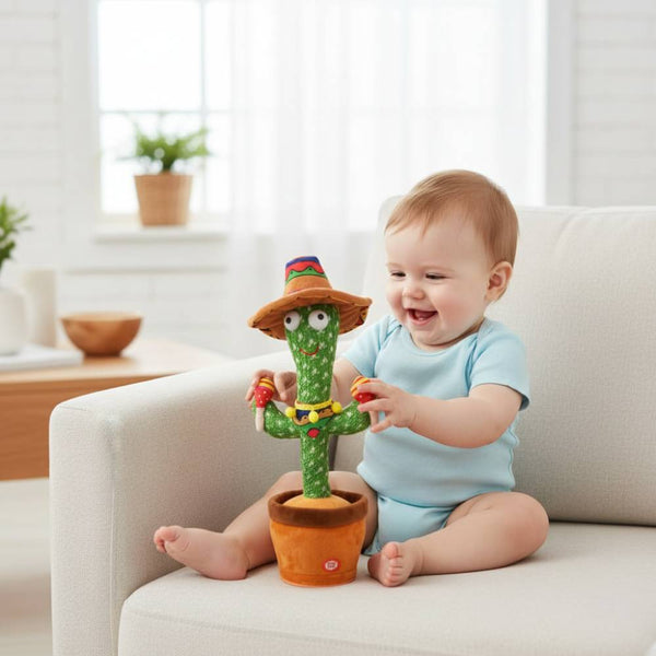 Dancing Cactus With Mufler Cap – Talking & Singing Toy