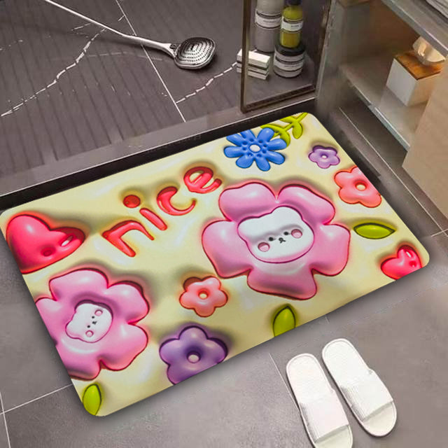 3D Flower Floor Mat